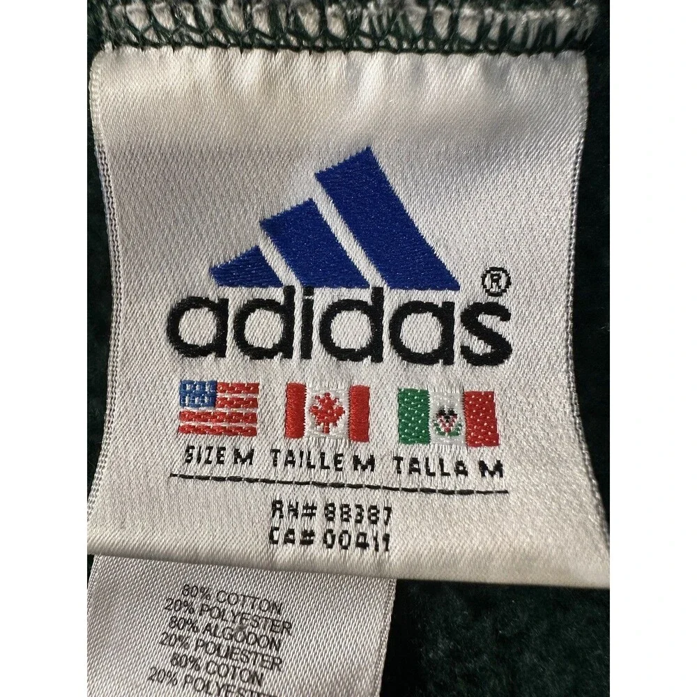 VTG 90’s Adidas Sweatshirt‎ Men’s Medium Equipment Sweater Green 1/4 Zip